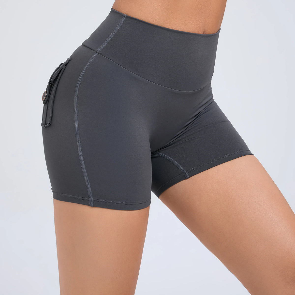 Peach Butt Fitness Shorts Women's Exercise Three-Quarter Pants Cargo Air Dry Pocket Yoga Tight Lift Summer