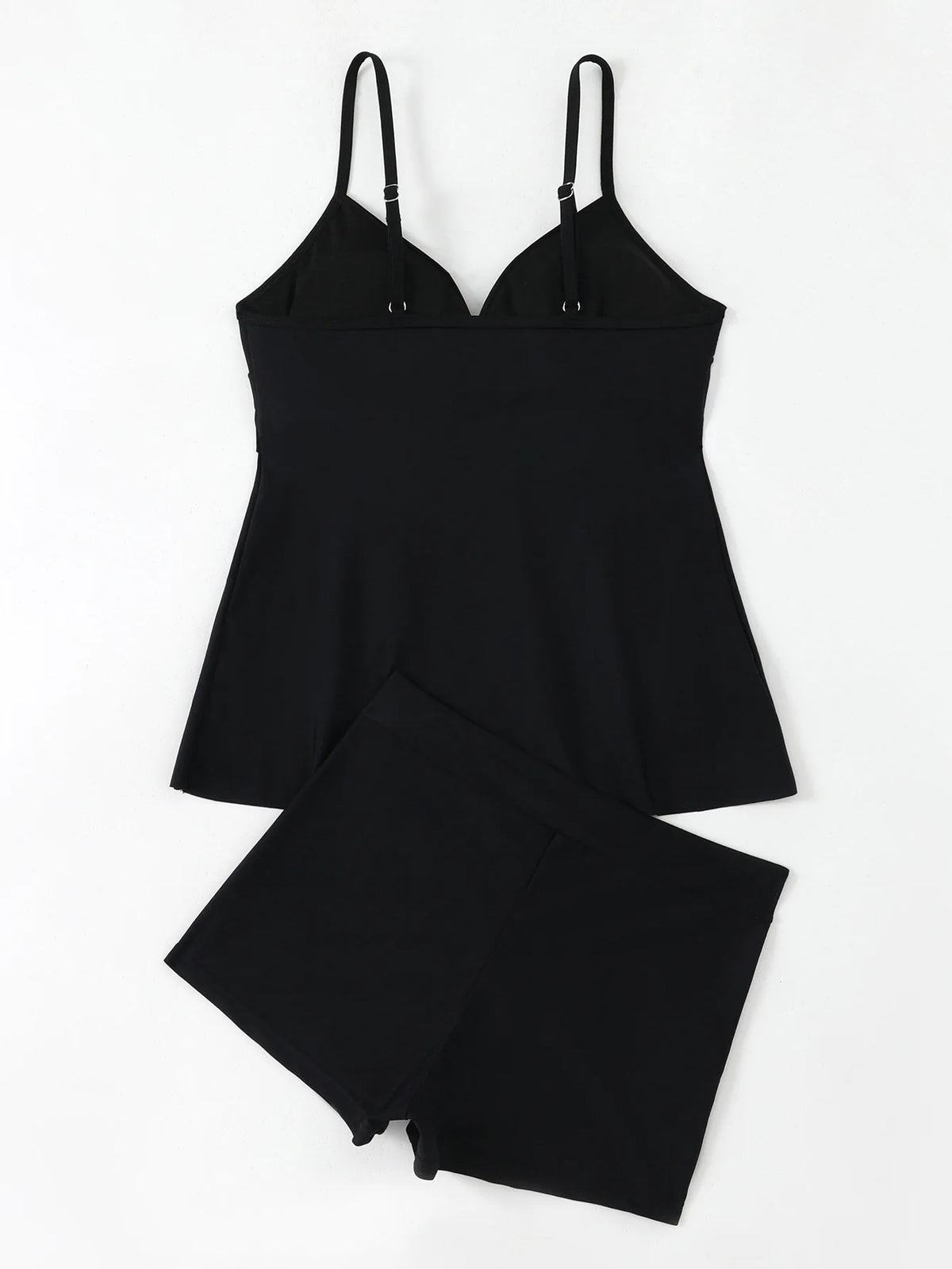 Summer Two Pieces Swimsuit Woman High Waisted Swimwear Female Tankini Sets Beach Wear Bathing Suit Sports Swimming Suit Shorts