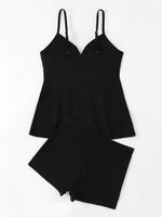 Summer Two Pieces Swimsuit Woman High Waisted Swimwear Female Tankini Sets Beach Wear Bathing Suit Sports Swimming Suit Shorts