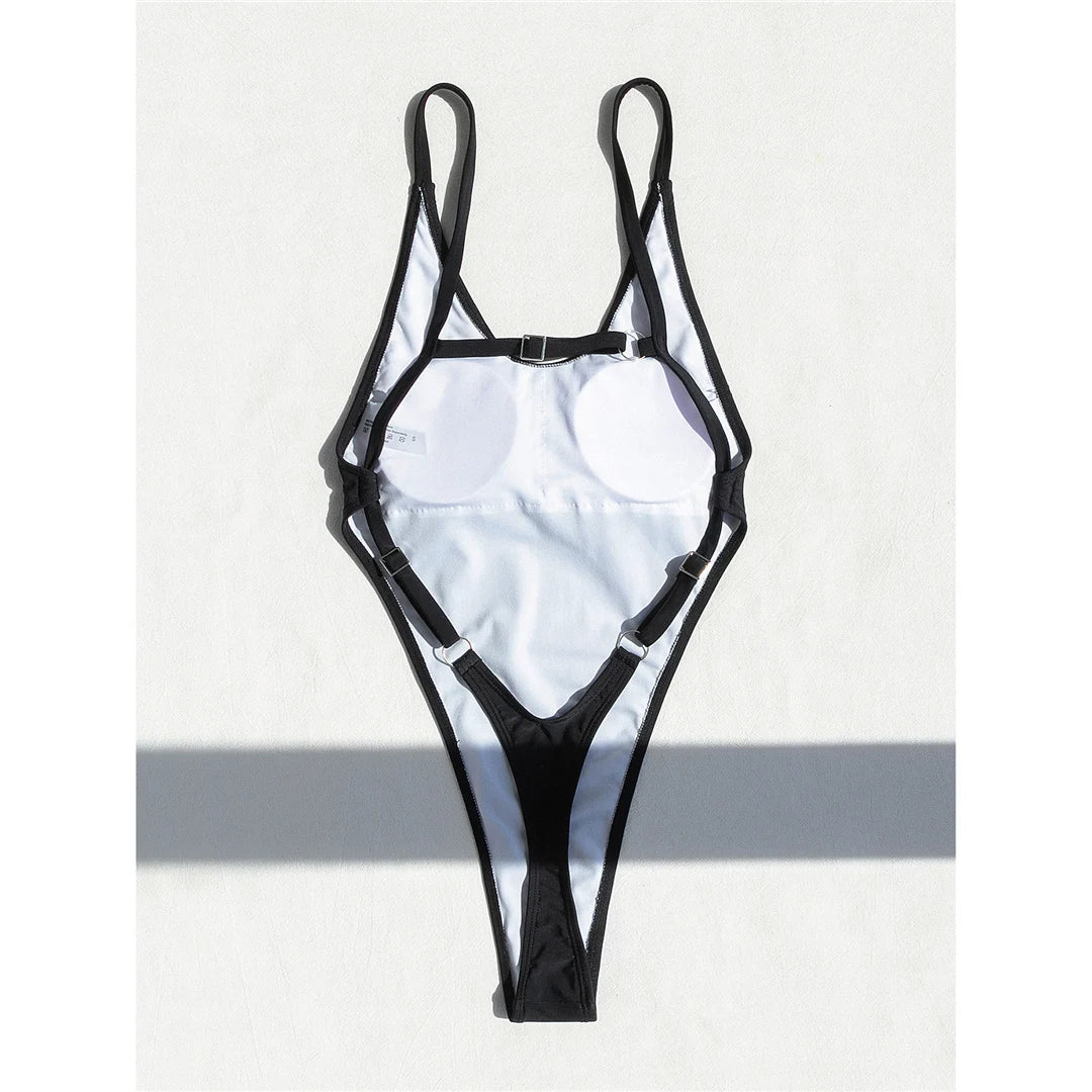 XS -L Sexy High Leg Monokini Extreme String Mini Micro Thong One Piece Swimsuit Women Swimwear Female Bather Bathing Suit V5820C