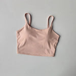 Women's yoga sports bra, small camisole vest integrated fixed gathering sports and fitness bra