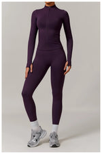 2/3PCS Yoga Set Women Workout Set Seamless Sportswear Gym Clothing Fitness Long Sleeve Crop Top High Waist Leggings Sports Suits