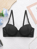 Women's sexy embroidered lace lingerie with steel rims adjustable shoulder straps breathable and comfortable fit bra B6084