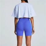 Yoga Sport Shirt Quick Drying Breathable Quick Drying Short Sleeve Loose Top Fitness Fitting Running Summer Gym Sports T-Shirt