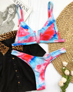 Splicing V Shaped Micro Thong Bikini Women Swimsuit Female Swimwear Two Pieces Bikini Set Push Up Bathing Suit Swim Beachwear
