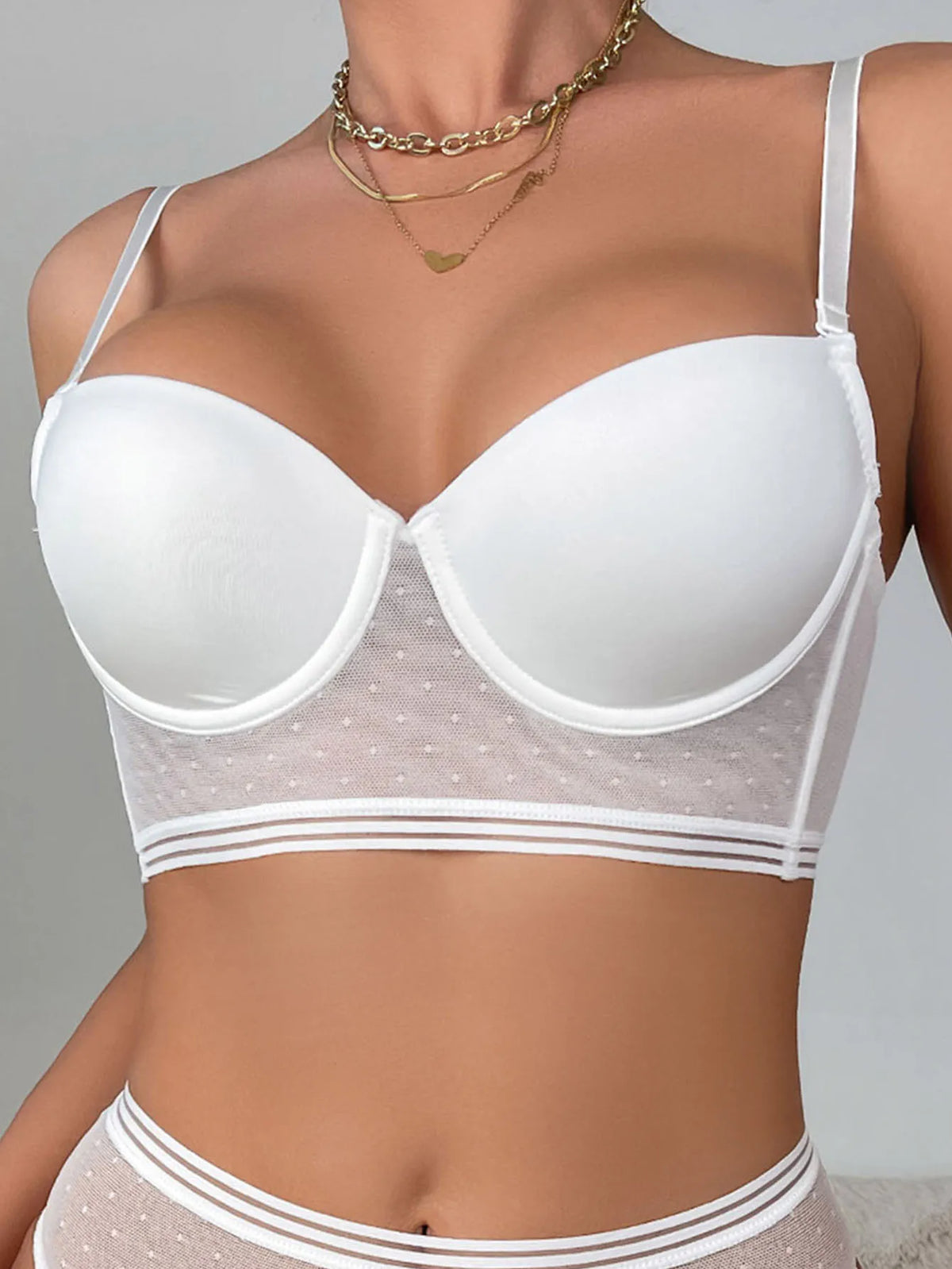 Sexy push-up bra plus size big chest bra with underwire lace underwear backless u bra solid T-Shirt bra summer