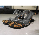 Y2K PVC Transparent Designer Sandals Women Shoes Slip On Hollow Wedge Slide Mules Beach Vacation 6cm Comfortable Walking Heels