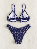 2026 Sexy Floral Twin Strap Bralette Bikini Women Swimsuit Triangle Swimwear Bathing Suits Two-piece Biquini Thong Bikinis Sets