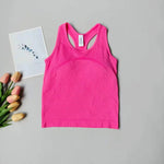 Women's One Piece Yoga Sports Vest Stretch I-Shaped Running Fitness Slimming Short Style Camisole Outerwear