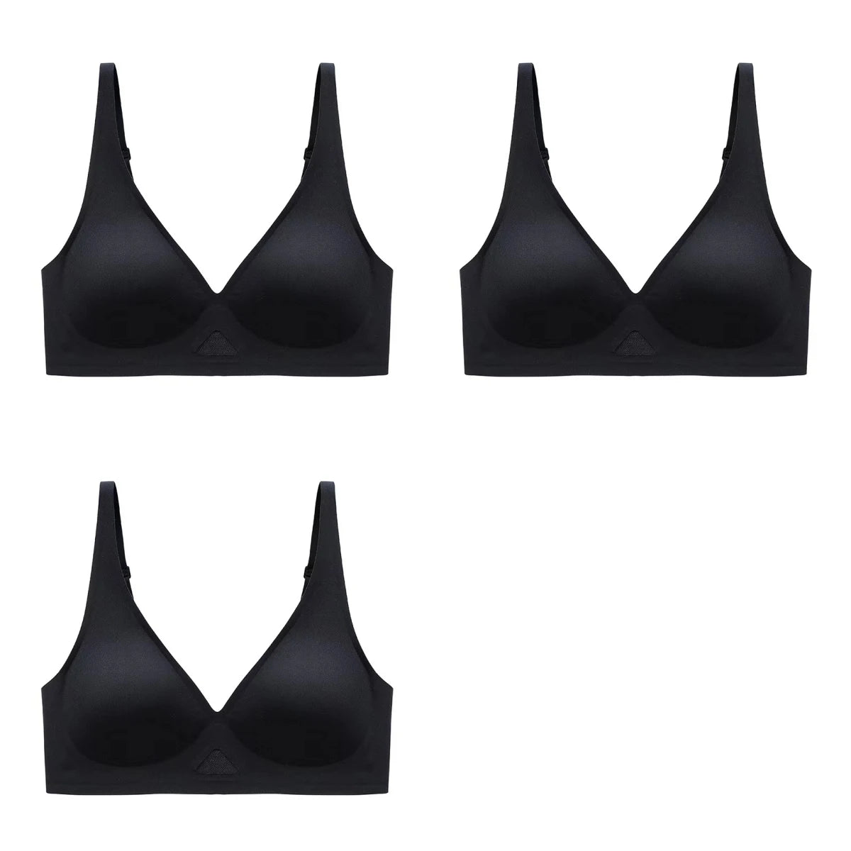 3pcs/Lot Seamless Bras for Women Push Up Brasiere Deep V Bralette Comfort Nonwire Underwear Female Invisible Bra Sexy Lingerie
