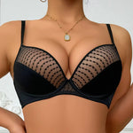 Push Up Padded Bra Plunge T-Shirt Bras for Women Underwire Full Coverage Push Up Comfort Bras Supportive Everyday Bra