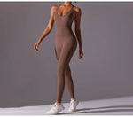 Seamless One-Piece Yoga Jumpsuit Women Fitness Sports Overalls Dance Workout Set Stretch Bodysuit Gym Clothes Push Up Sportswear
