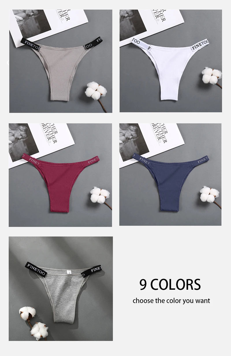 3Pcs/set Low Waist Brazilian Panties Women Cotton Bikini Panties M-XL Lady Comfortable Underwear Female Soft Underpants Lingerie