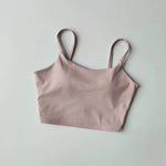 Women's yoga sports bra, small camisole vest integrated fixed gathering sports and fitness bra