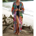 13 Colors Printed With Belt Crochet Knitted Tunic Beach Dress Beach Wear Beachwear Beach Cover Up Cover-upsFemale Women V7201