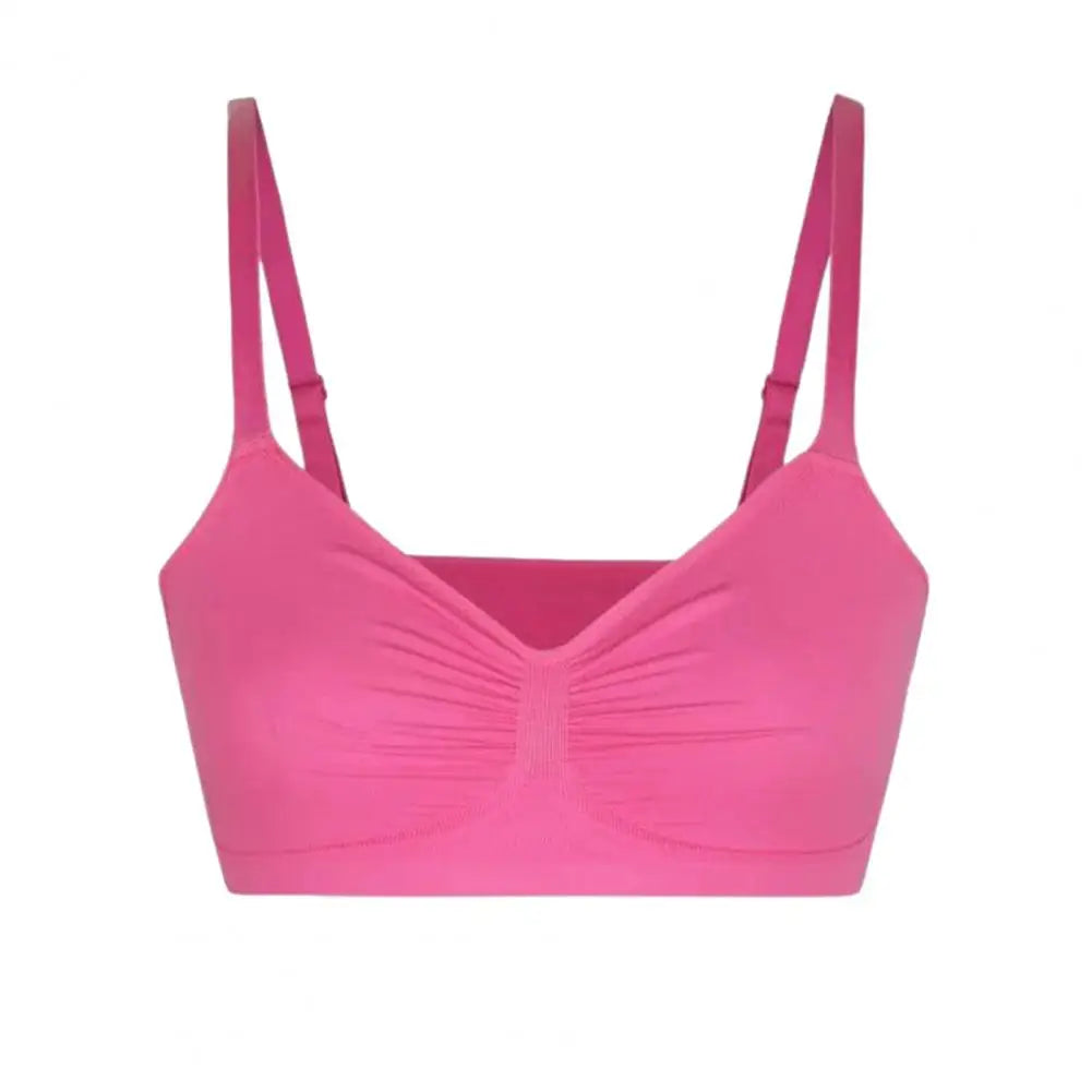 Wireless Soft Workout Bra Full Coverage Push Up Bralettes Sports Bras for Women Seamless Crop Cami Bra for Yoga Fitness