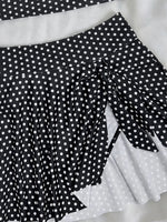 Vintage Black Polka Dot Print Tankini Set Women Push Up Tank Top Split Tie Skirt Two Piece Swimsiut 2026 Bathing Suit Swimwear