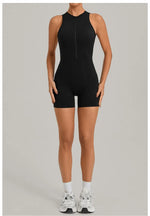 Women's Seamless Yoga Jumpsuits Sports Running Fitness Backless Sleeveless Hip-lifting One-piece Workout Gym Shorts Bodysuits
