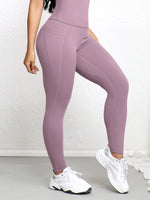 Super Soft Sports Leggings With Pockets For Women High Waisted Workout Yoga Running Push Up Gym Fitness Tight Pants Women's