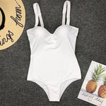 Underwired Bra Cup One Piece Swimsuit Women Swimwear Female Monokini Push Up Bather Bathing Suit Swim Beachwear Slim Bodysuit
