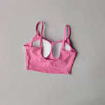 Women's yoga sports bra, small camisole vest integrated fixed gathering sports and fitness bra
