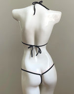 DEKA Women Exotic Mini Micro Bikini Two Piece Hollow Out Swimsuit Bathing Open Crotch Swimwear Lingerie Underwear Set Sunbath
