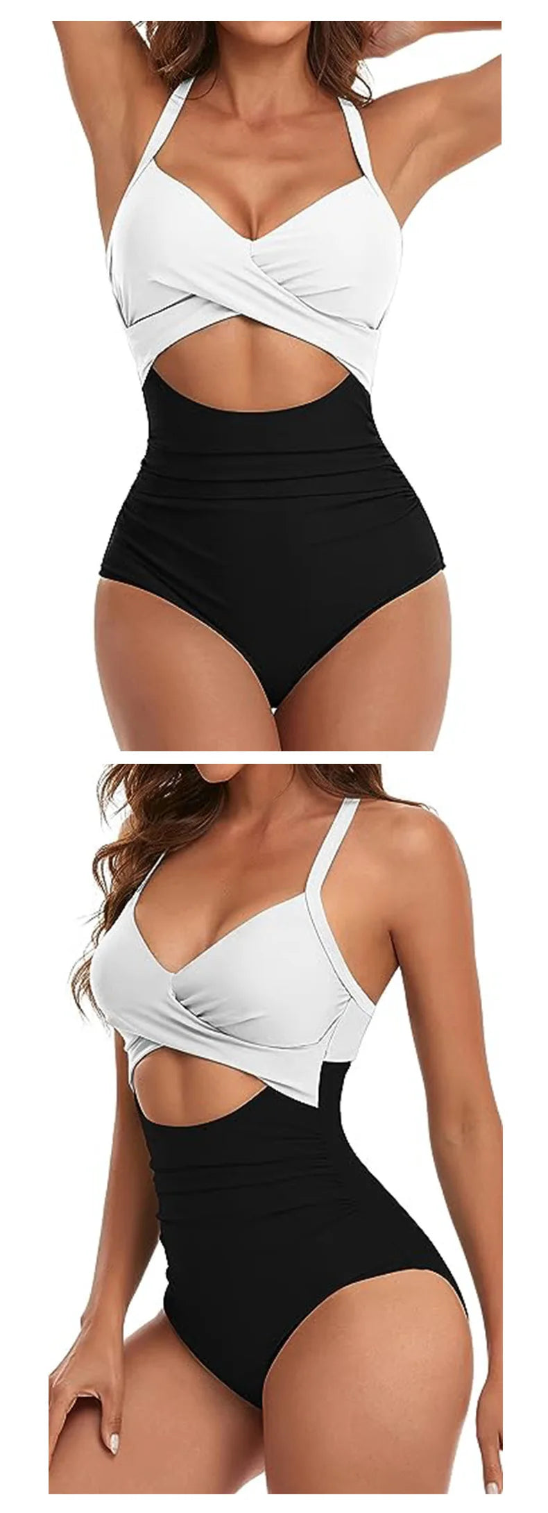Leopard One Piece Swimsuit 2024 New Halter Push Up Swimwear Women Swimsuit Bathing Suit Beachwear Monokini Female Swimming Suits