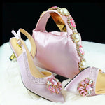 Doershow Lastest Italian Design Fashion Style Ladies Shoes with Matching Bag Set 2025 Nigerian Shoes and Bag SetHGB1-1