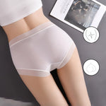 Plus Size M-3XL Underpants Summer One-piece Underwear Ice Silk Seamless Women's Panties Sexy High Waist Breathable Thin Briefs