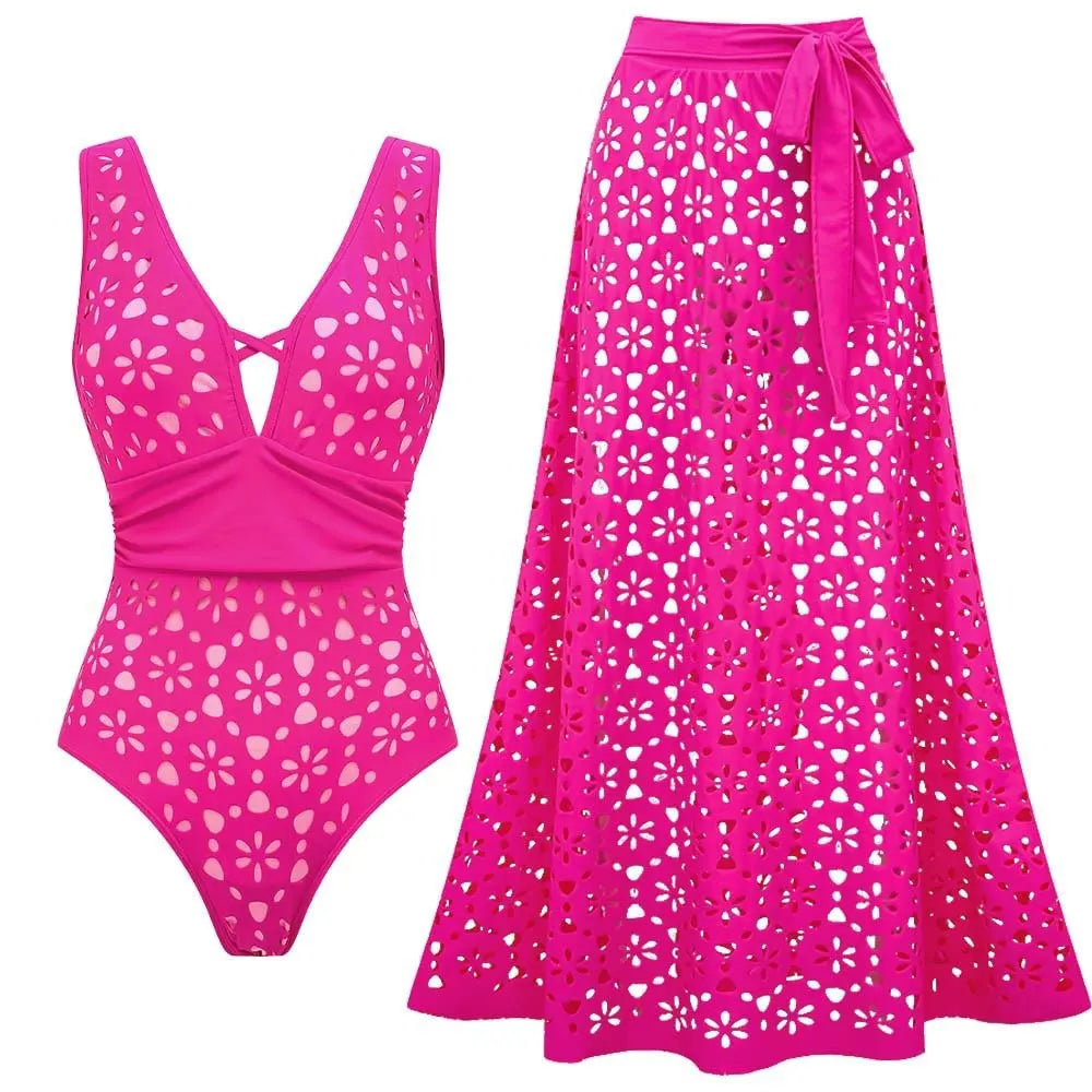 2Pcs Laster Cut Swimsuit Women Sexy Bikini Push Up Swimwear 2025 V Neck Swim Suit Female Bandeau Biquini Bathing Suit Beachwear
