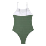 2026 One Piece Swimsuit Solid High Cut Swimwear Women Bathing Suit Female Swimming Summer Beachwear Bodysuit