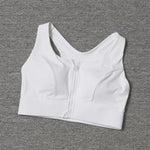 2026 NewFront Zipper Adjustment High Strength Shockproof Gathered Sexy Cross Back Workout Sports Bra For Women