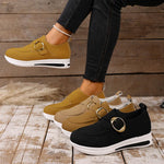 2025 Faux Suede Platform Loafers Women Lightweight Slip On Thick Sole Sneakers Woman Plus Size 43 Comfort Non Slip Casual Shoes