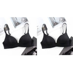 2Pcs/Set Padded Bras For Women Push Up Bra Underwear Non-wire Brassiere Sexy Lingerie Solid Color 3/4 Cup Comfort Intimates