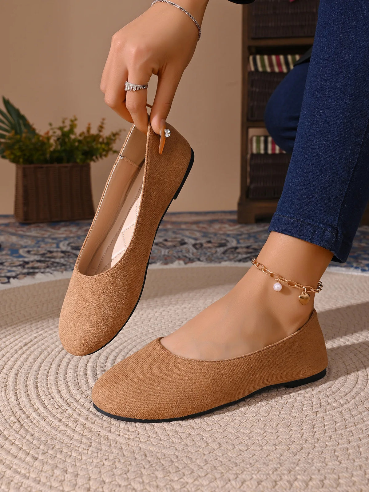 Women Flats Shoes Comfortable Knit Ballet Flat Shoes Women Casual Slip on Loafers Office Boat Sneakers Women Zapatos De Mujer