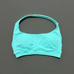 HISTELLO Impacts Sports Bra Women Seamless Yoga Halter Top High Support Push Up Open Back Gym Wear Workout Fitness Underwear