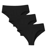 3Pcs/Set High Rise Briefs Women Classic Panties Female Underpants Solid Color Panty Plus Size Underwear Sexy Lingerie S-3XL