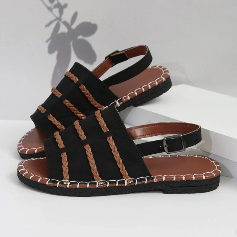 2026 summer new Roman bottom soft sole comfortable not wear feet casual versatile flat sandals female