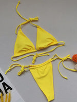 2025 Polka Dot Mini Micro String Bikini Women Swimsuit Female Bikinis Brazilian Swimwear Two Pieces Bikini Set Bathing Suit Swim