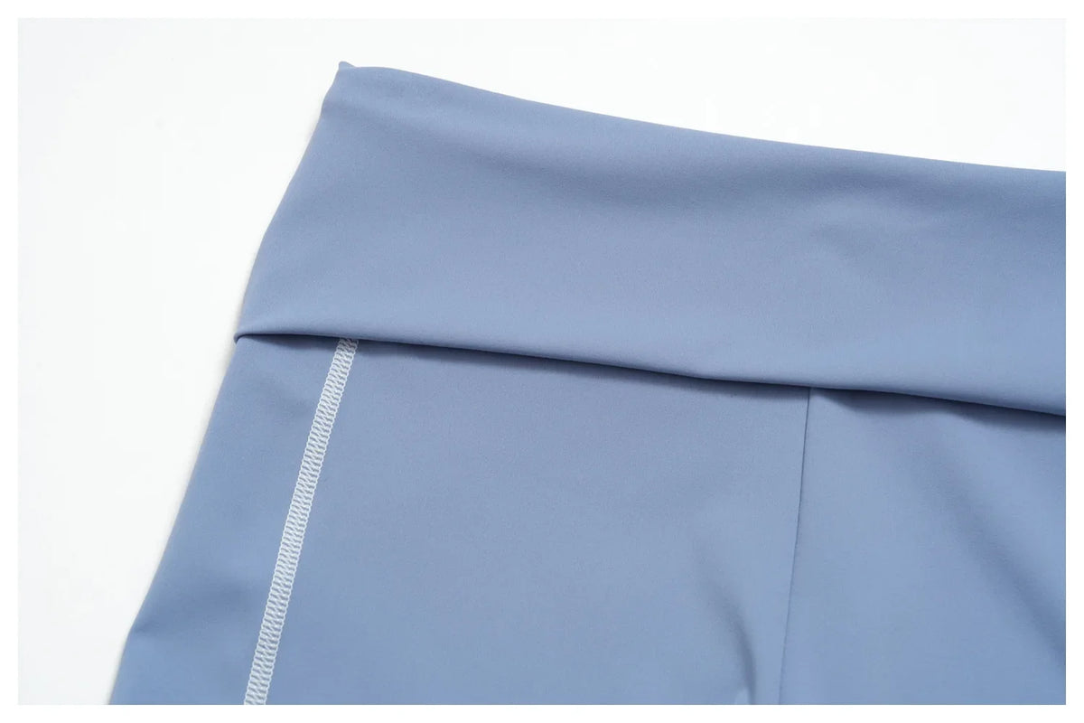 Quick Dry Contrast Color Yoga Shorts 2026 Tights Hip Lifting Workout Fitness Leggings High Waist Folded Running Athletic Shorts