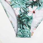 2025 Push Up Bikini Printed Swimsuit Women Sexy Strappy Swimwear Female Color Block Bathers Bathing Swimming Swim Suit Beachwear