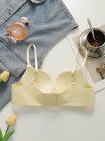Women One Piece Seamless Push Up Bra Wireless Thin Adjustable Strap Smooth Underwear Gathering No Trace Daily Bra J182
