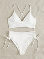 Sexy Bandage High Waist Brazilian Bikinis Sets Swimsuit Swimwear Swimming Suit for Women 2023 New Bikini Mujer Biquinis