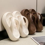 Chunky Platform Flip Flops for Women Summer 2025 Clip Toe Thick Bottom Cloud Slippers Woman Beach Non-Slip Soft Sole Flip Flops
