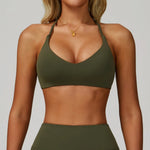 Hearuisavy Breathable Sports Bra Women Quick Drying ShockProof Gym Workout Top Casual Yoga Clothing Push Up Running Fitness Bras