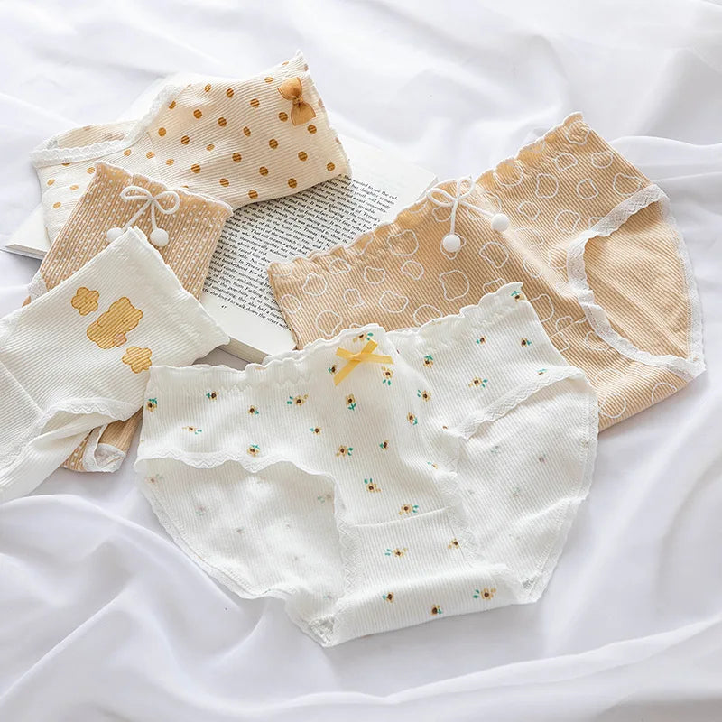 1PC Cotton Panties for Women Briefs Low Waist Underwear Sexy Underpants Ladies M-XL Solid Color Lingerie