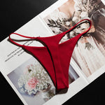 Low Waist Cotton Thong Women Panties Sexy Briefs T-back Bikini Underwear Seamless G String Sports Female Lingerie Size S-XXL