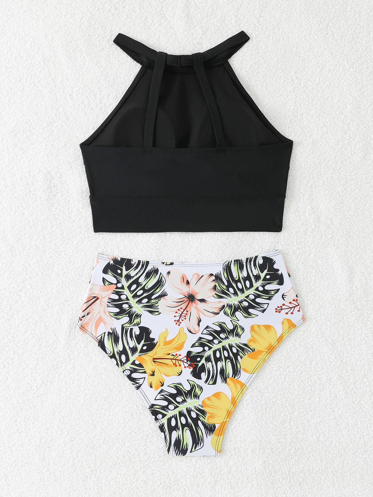 2026 High Waist Bikini Women High Neck Swimsuit Printed Swimwear Female Padded Beachwear Bathers Bathing Swimming Swim Suit