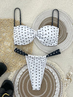 2026 Two Piece Separate Bikinis Set Women's Swimsuit Black Swimwear New Swimming Suit With Pad Push Up Bra Set Thong Bikini Suit