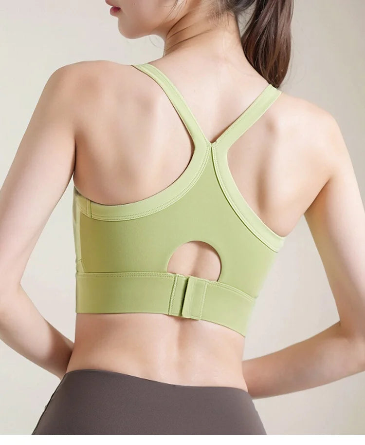 New Selling High Strength Sports Underwear Women's Shock-proof Cross Back Yoga Wear Sports Bra Fitness Vest